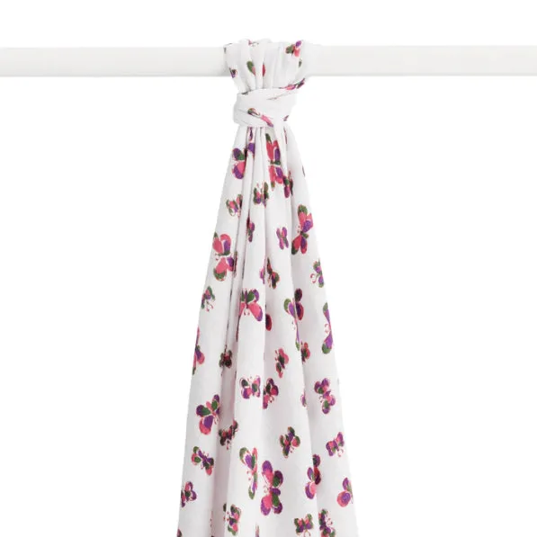 MOOCHIC BUTTERFLY COTTON SWADDLE