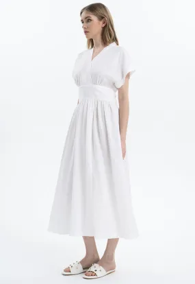 Over Lapped Linen Dress