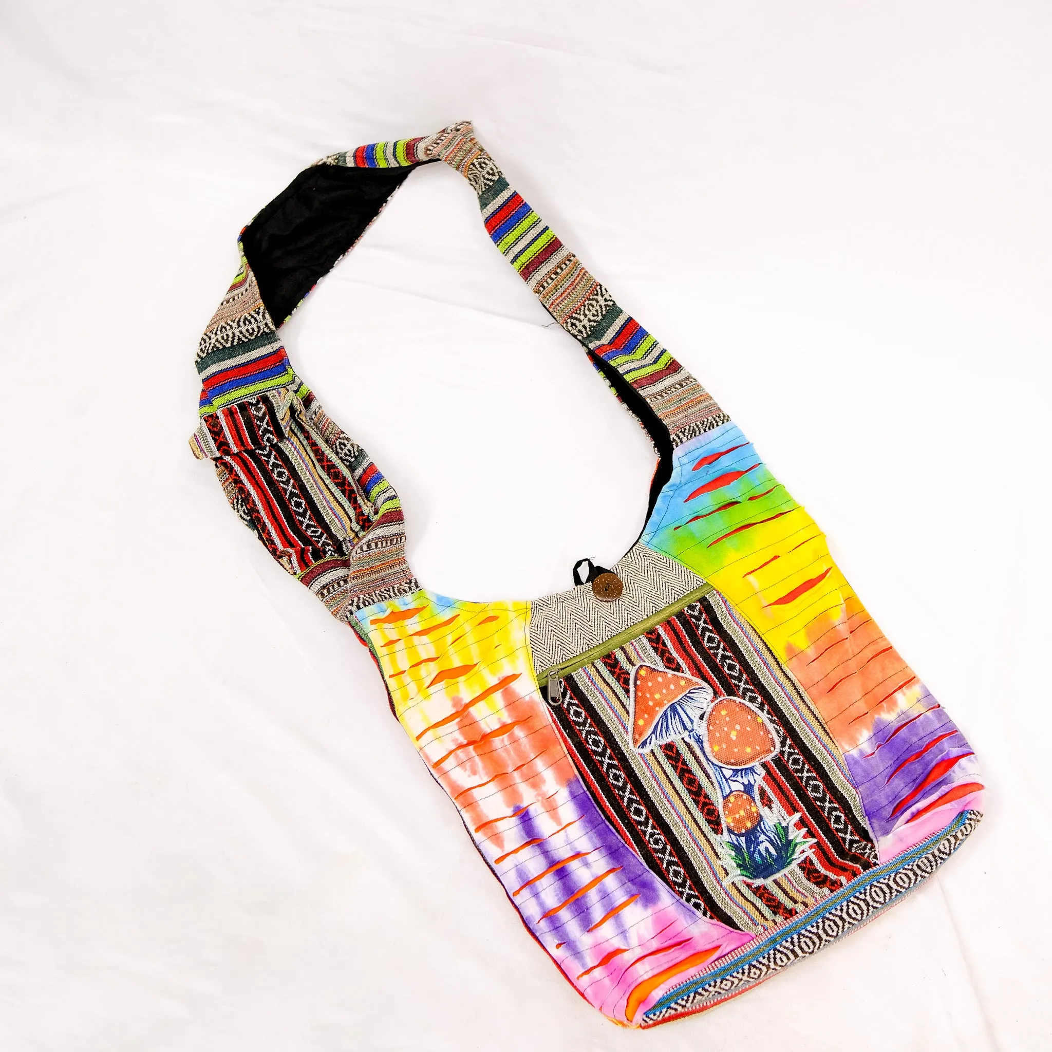 Patchwork Cotton Messenger Bag