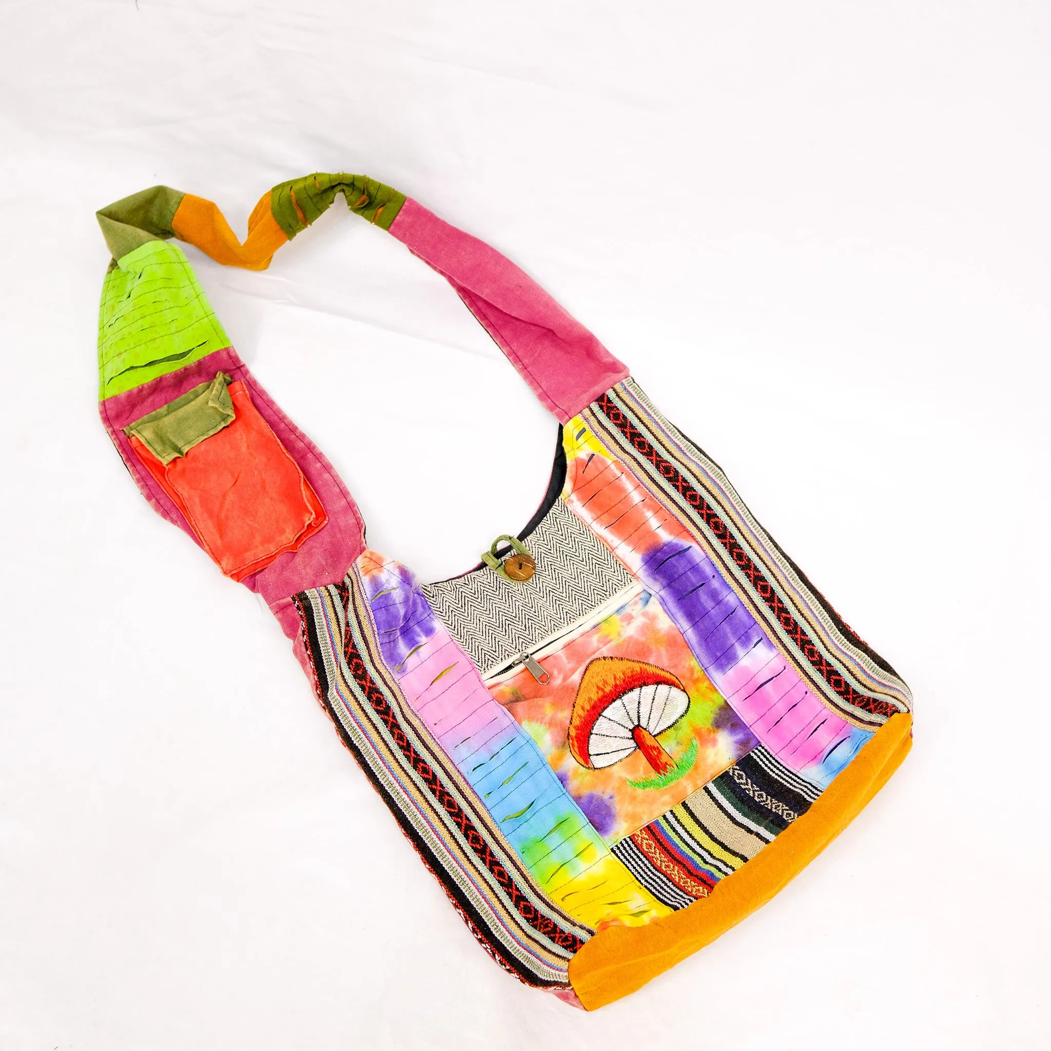 Patchwork Cotton Messenger Bag