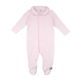 Pink Cotton Footed Babygrow