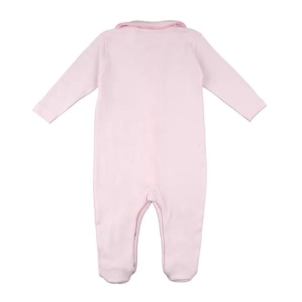 Pink Cotton Footed Babygrow