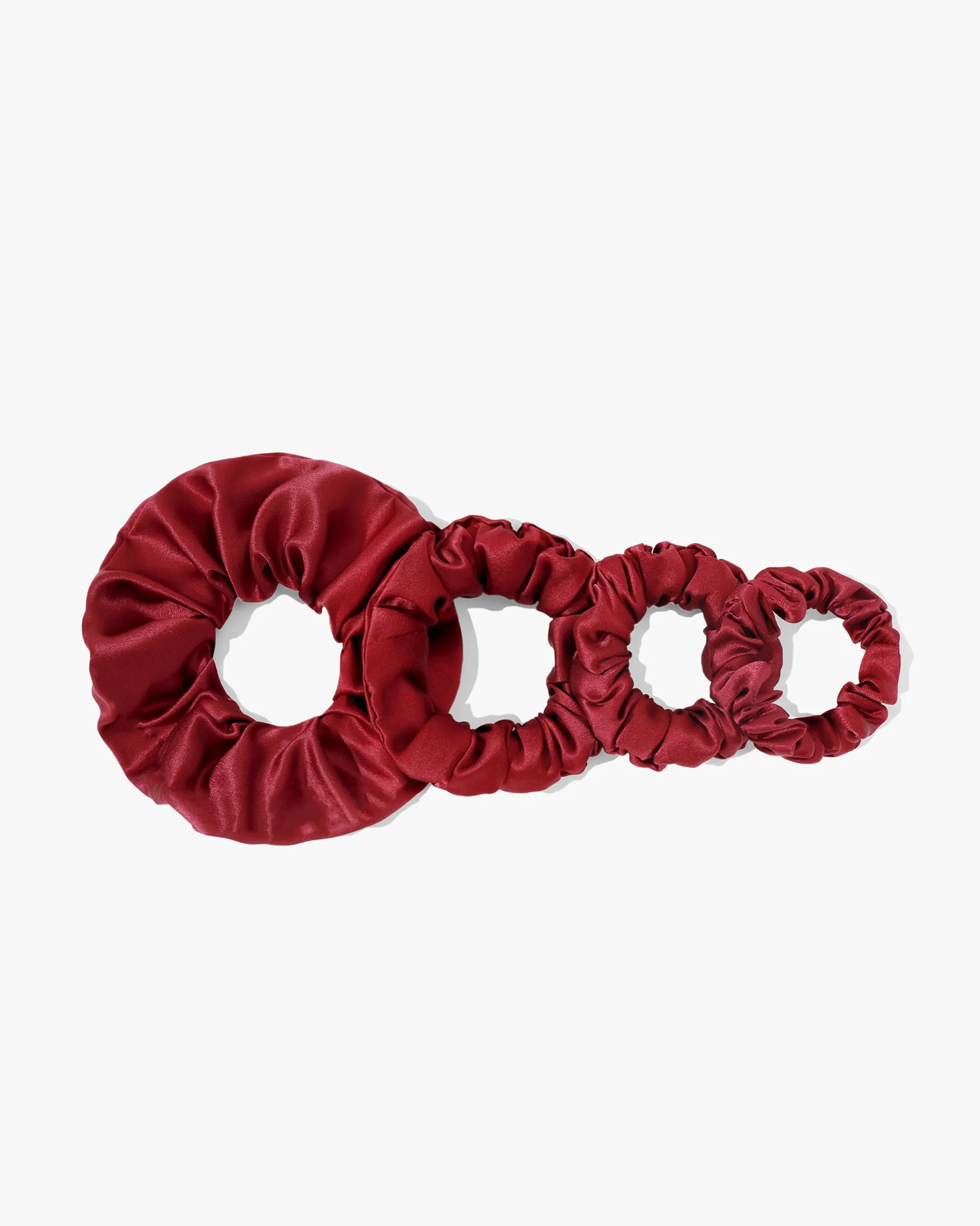 Pure Silk Scrunchies 4PCS