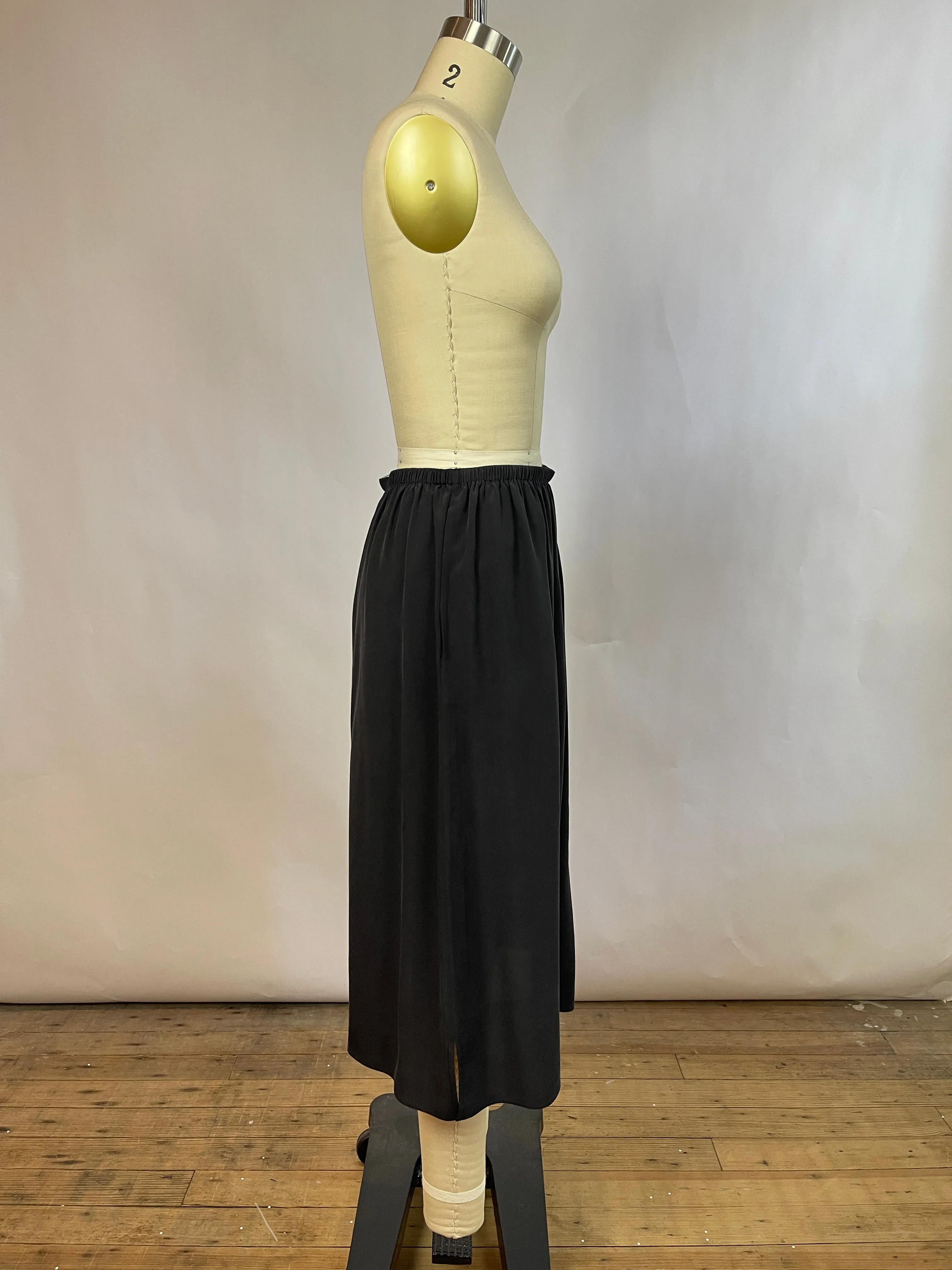 Quira Black Silk Skirt (L)