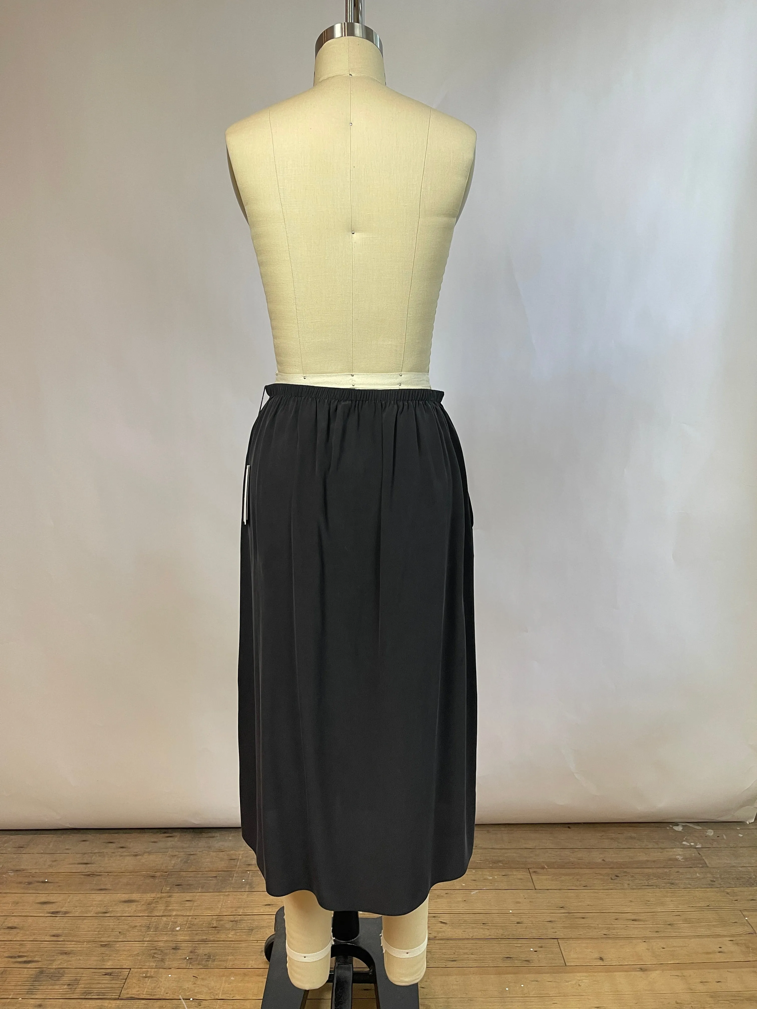 Quira Black Silk Skirt (L)