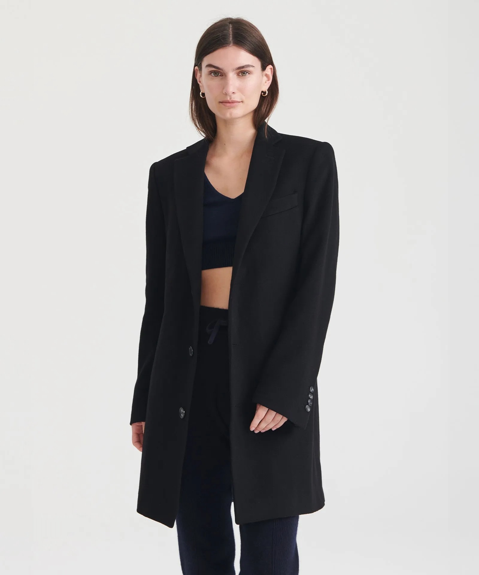 Reclaimed Cashmere Tailored Coat