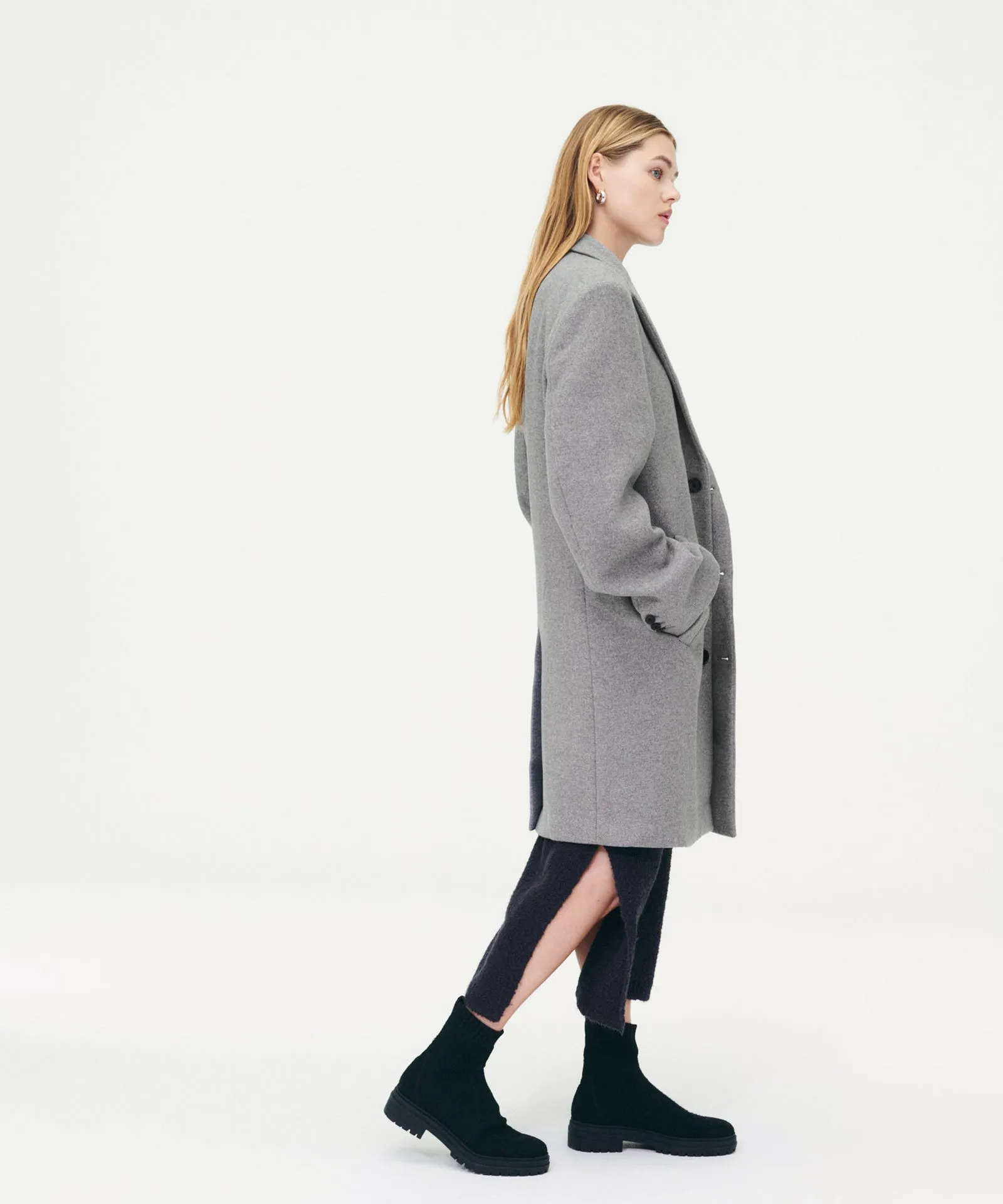 Reclaimed Cashmere Tailored Coat