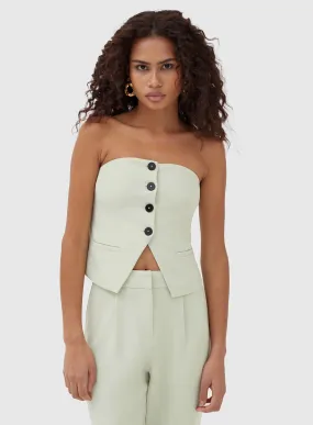 Sage Tailored Button Front Corset - Charl