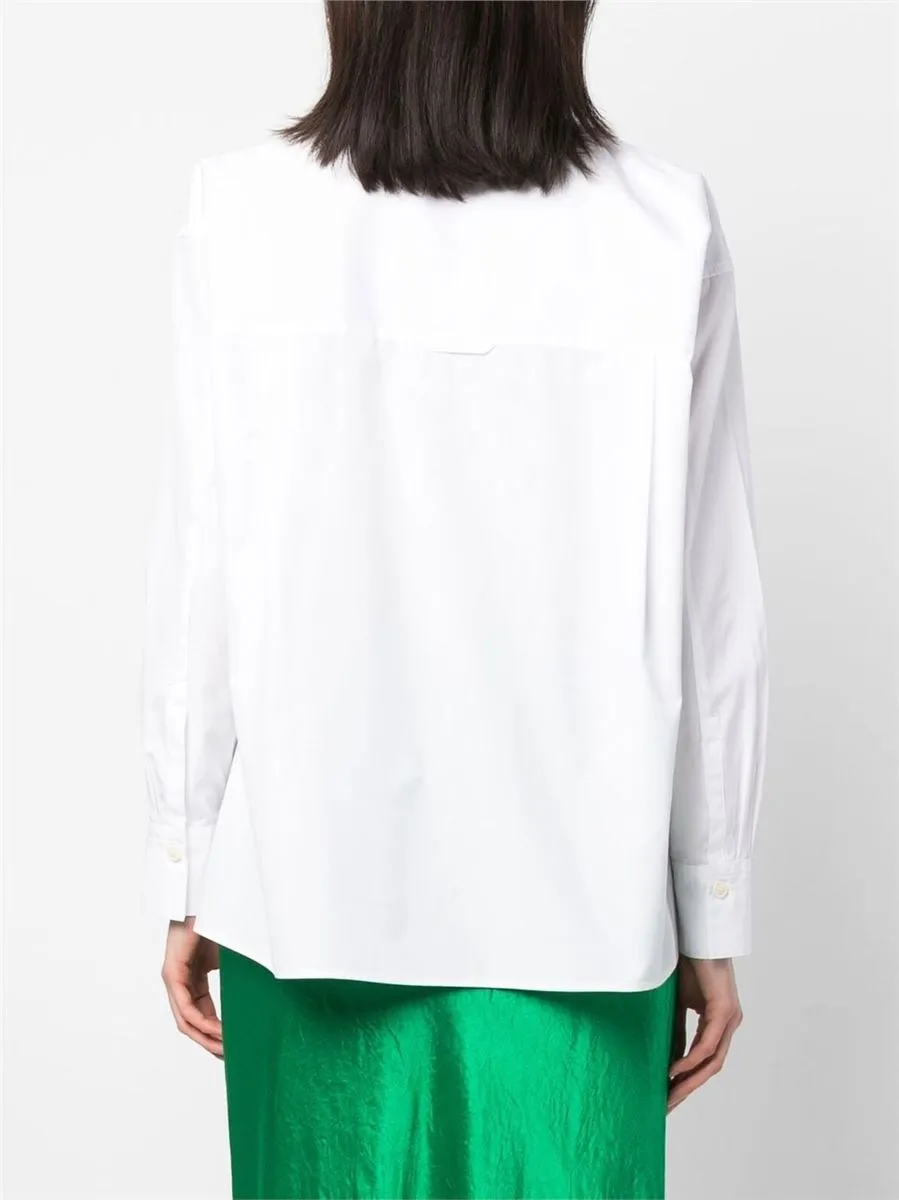 SIDE-SLIT COTTON SHIRT