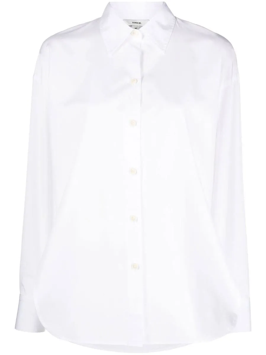 SIDE-SLIT COTTON SHIRT