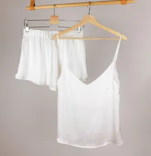 Silk cami & shorts set [Ivory]