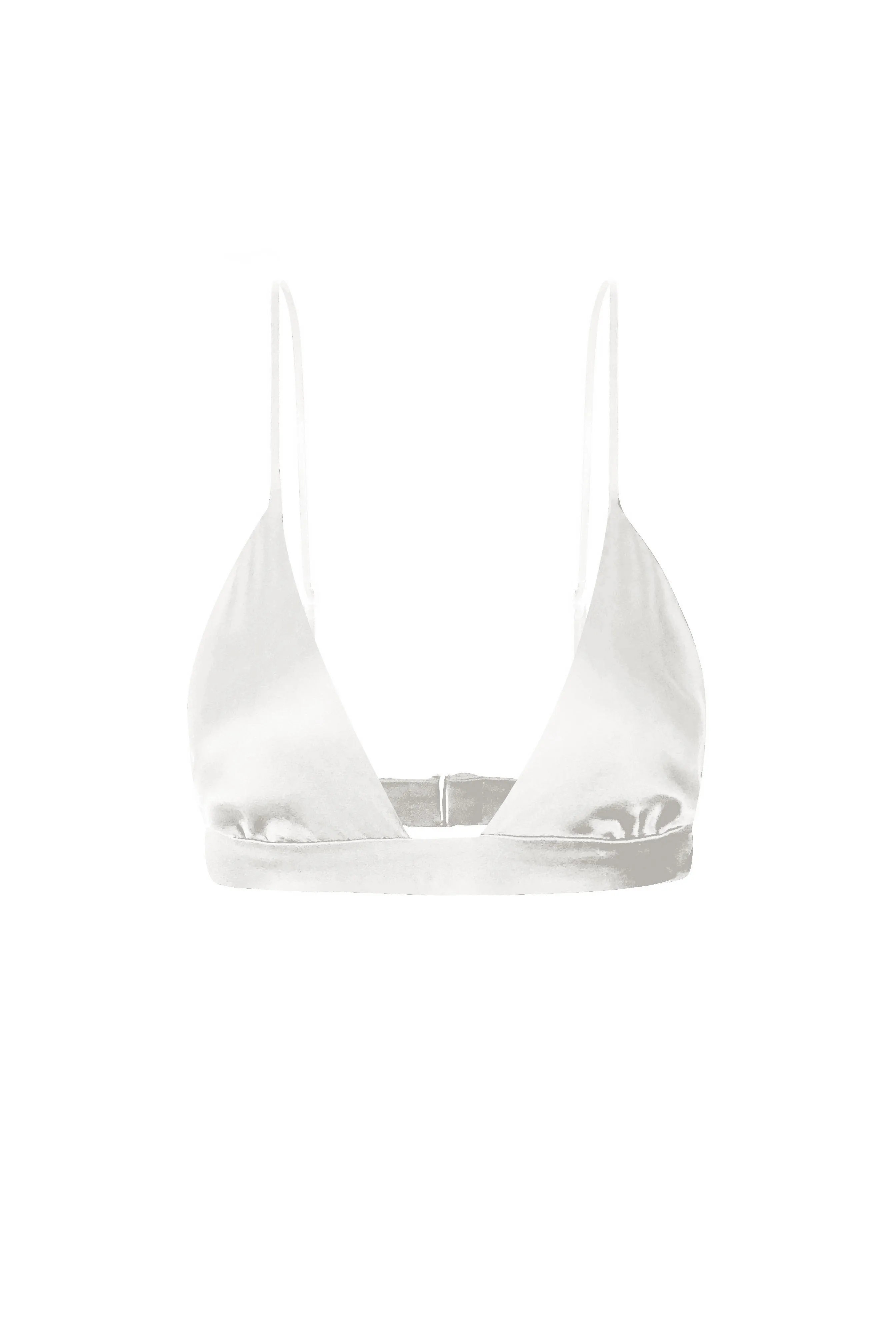 Silk Triangle Bra - Natural