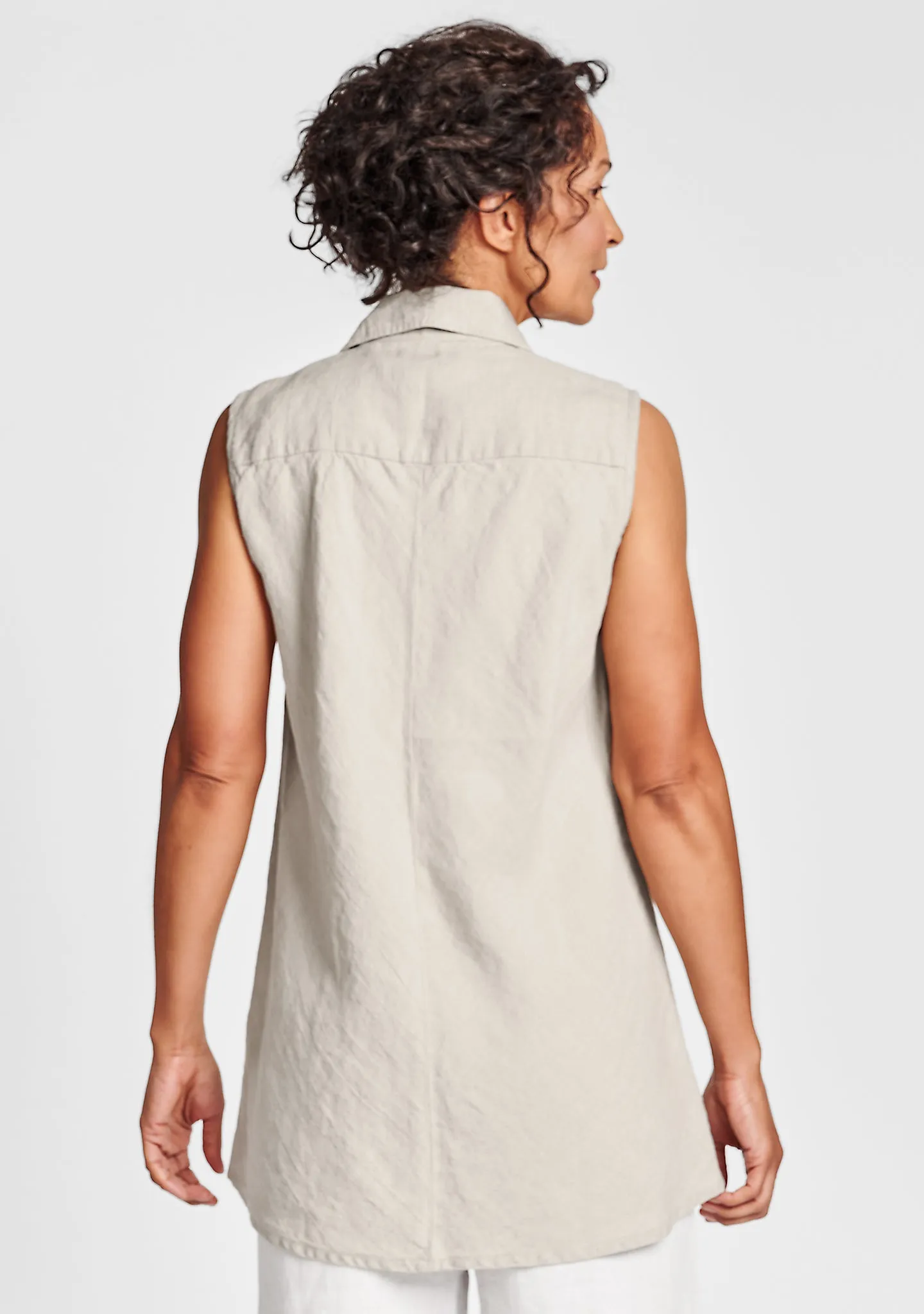 Skyline Blouse - Sleeveless Linen Blouse