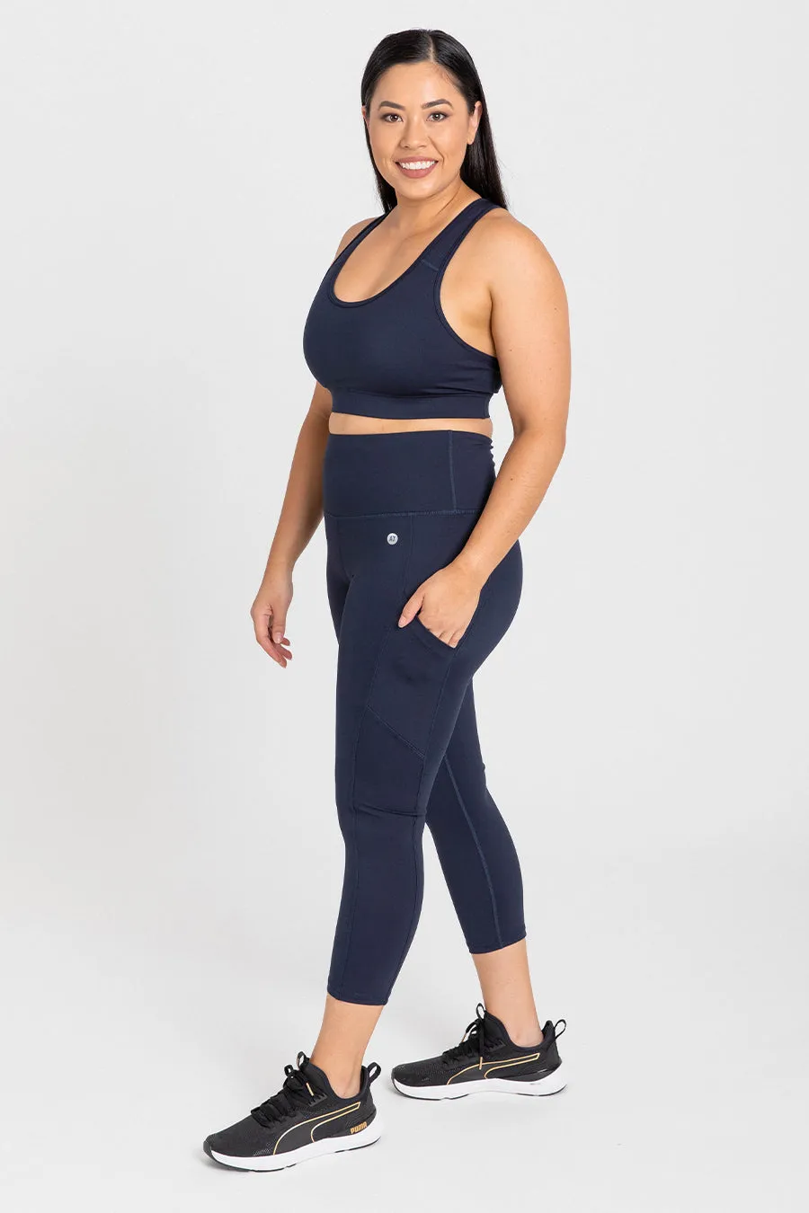 Smart Pocket 7/8 Length Tight - Navy