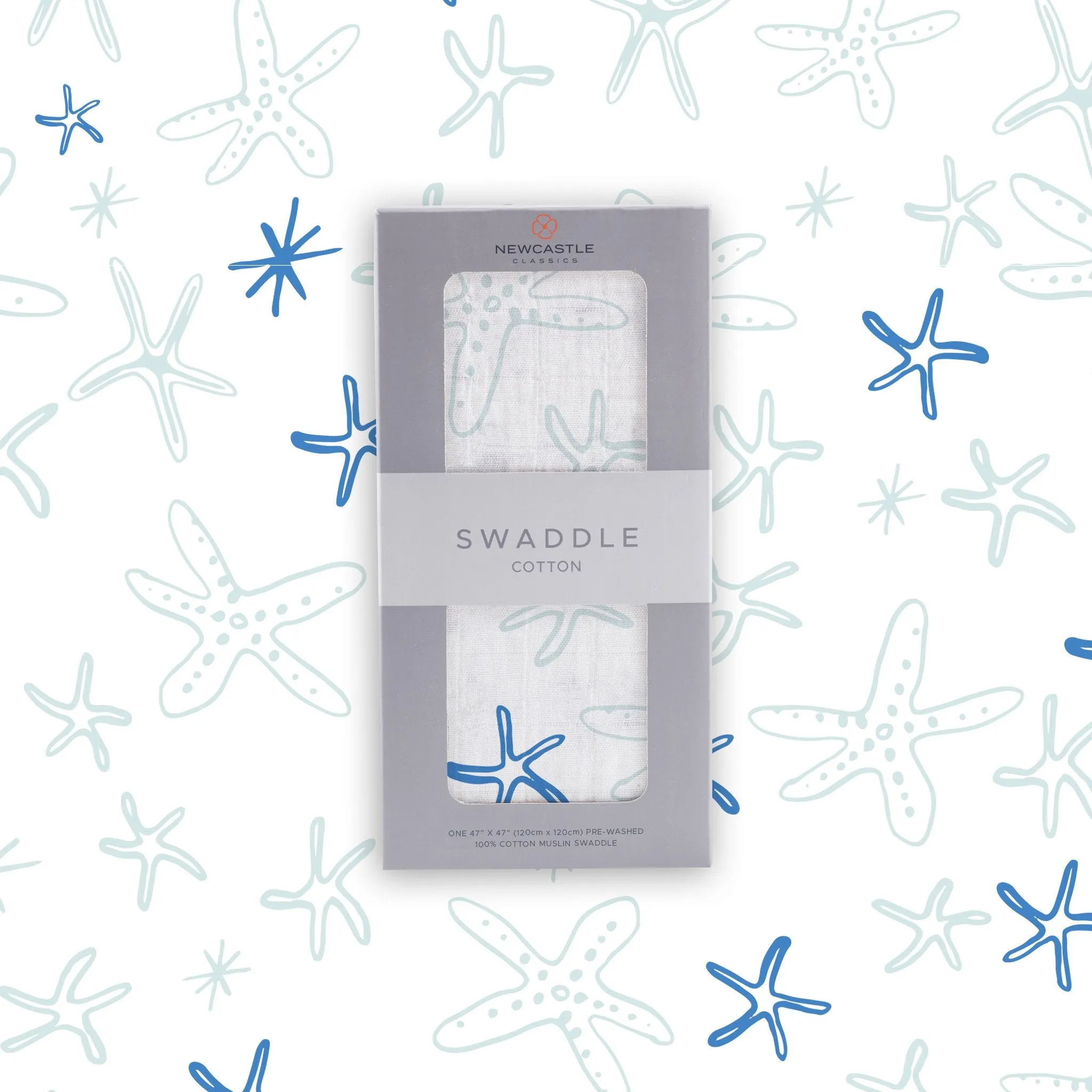 Starfish Cotton Muslin Swaddle