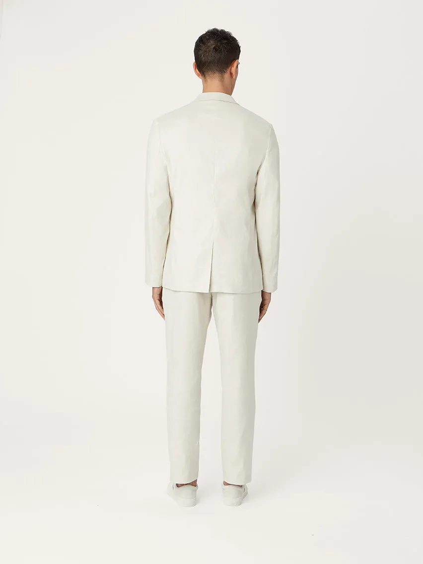 The Linen 24 Blazer || Ivory | Linen