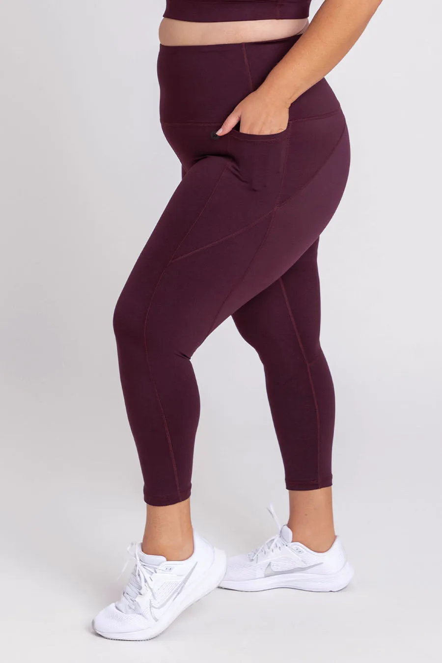 Training Pocket 7/8 Length Tight - Wine