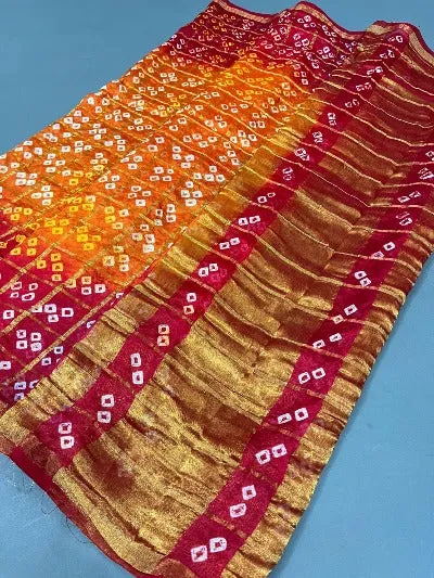 Women Ghatchola Bandhej Art Silk Dupattas